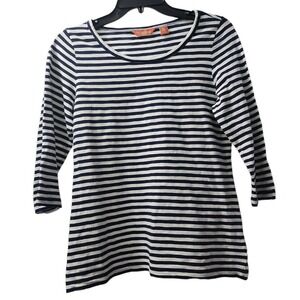 Tommy Bahama Relax Striped 3/4 Sleeve Top Nautical Casual Tee Size‎ S